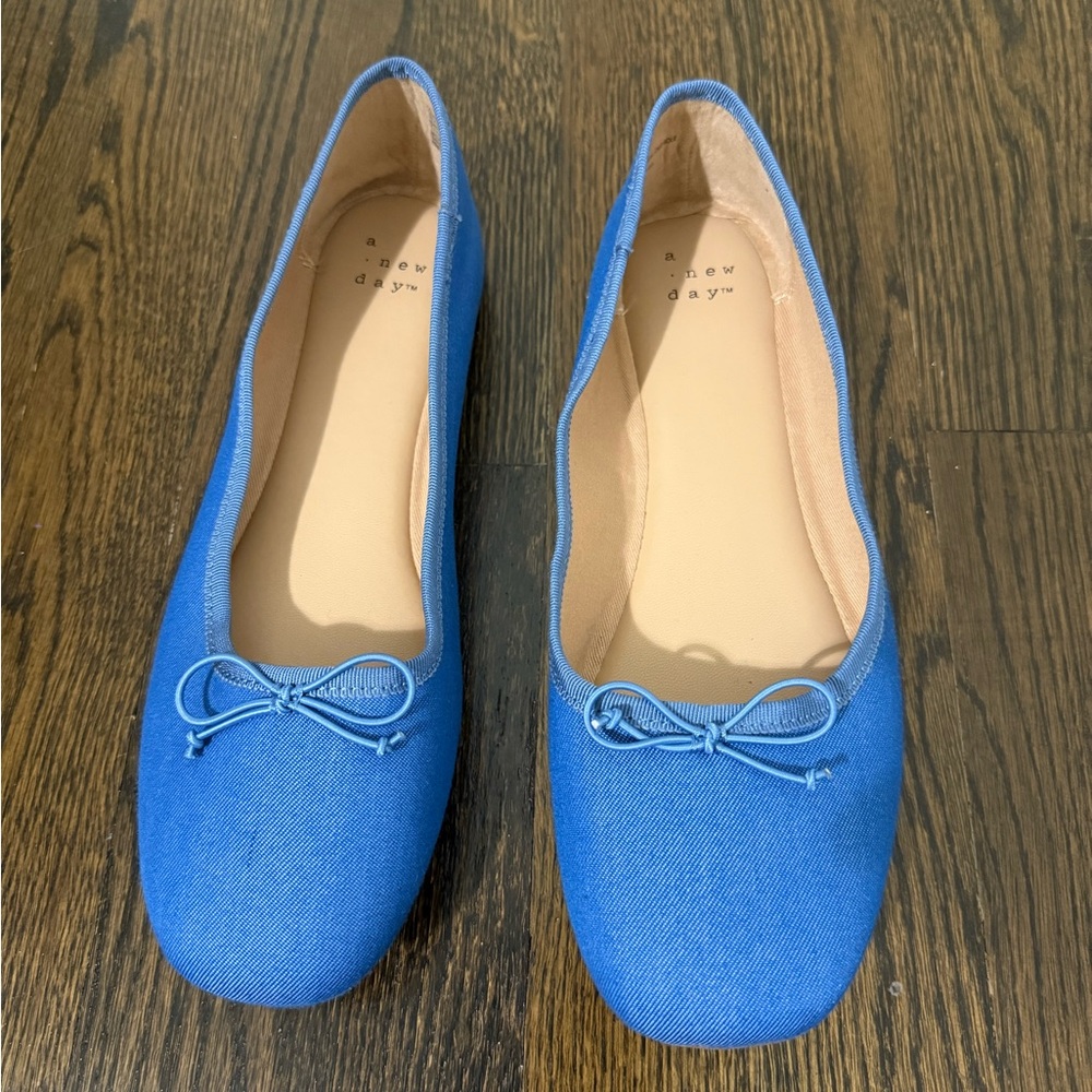A New Day Blue Ballet Flats